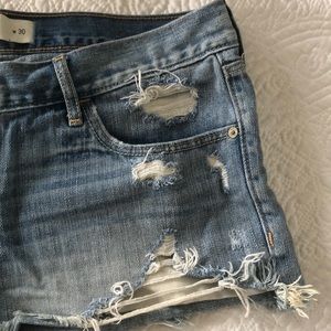 Abercrombie & Fitch Distressed Denim Shorts